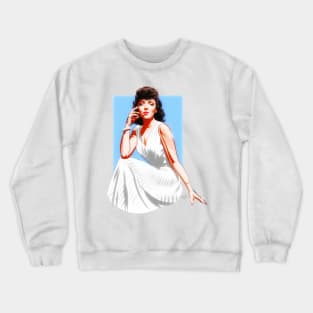 Ida Lupino - An illustration by Paul Cemmick Crewneck Sweatshirt